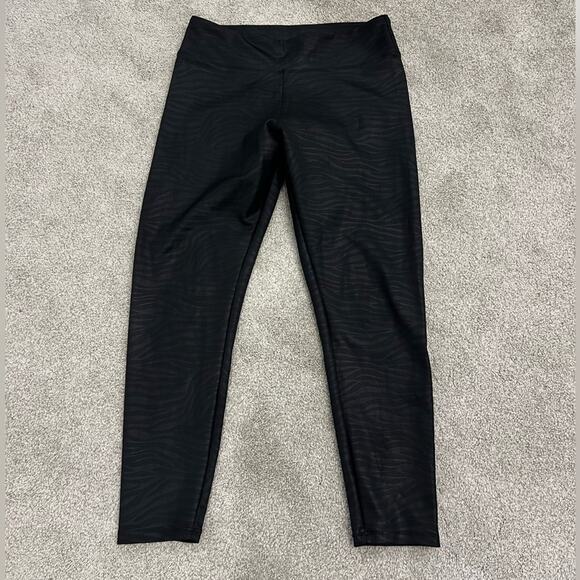 EXPRESS Zebra Patter Coated Leggings Women’s size Large - Picture 2 of 11